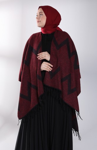 Claret Red Poncho 13196-11