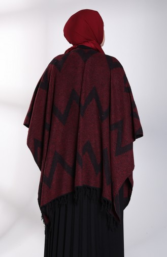 Claret Red Poncho 13196-11
