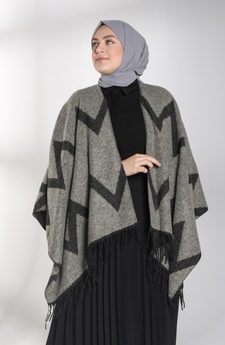 Dark Mink Poncho 13196-14