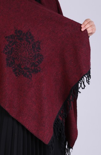 Claret Red Poncho 13197-01