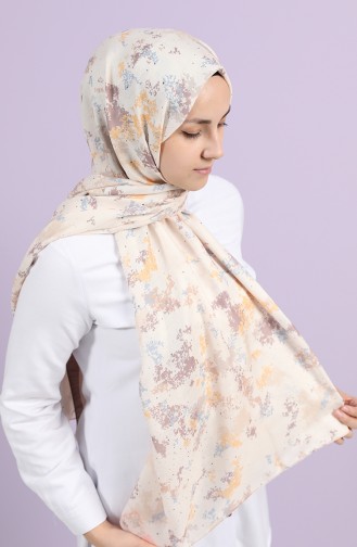 Ebru Desen Pamuk Şal 81001-12 Gold