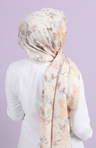 Ebru Desen Pamuk Şal 81001-12 Gold