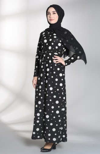 Schwarz Hijab Kleider 1017-02