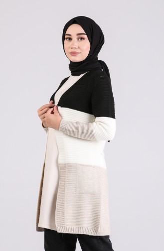 Schwarz Strickjacke 1463-07