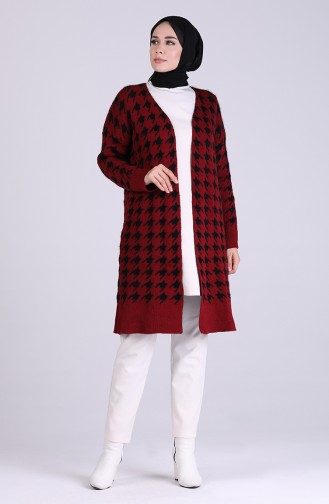 Weinrot Strickjacke 0603-09