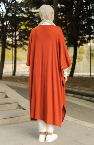 Brick Red Poncho 4253-06