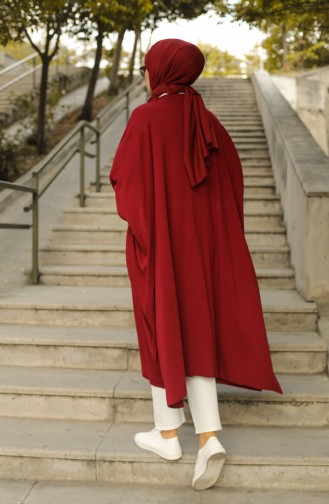 Claret Red Poncho 4253-09