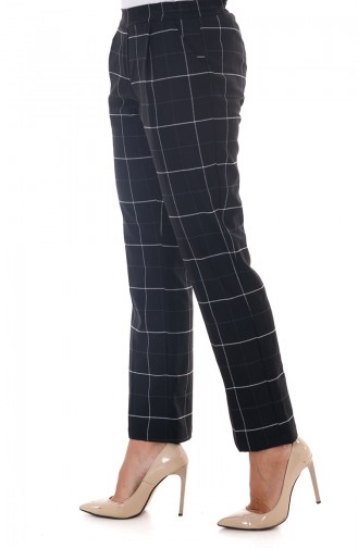 Pleated Plaid Pants 4270pnt-01 Black 4270PNT-01