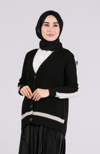 Schwarz Strickjacke 5047-03