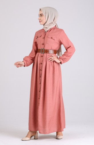 Dusty Rose Hijab Dress 8094-09