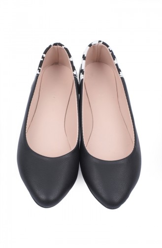 Black Woman Flat Shoe 6630-0