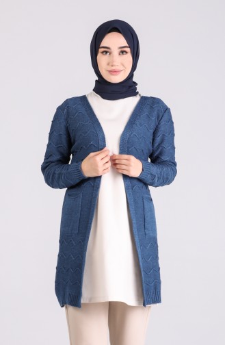 Indigo Strickjacke 1476-04