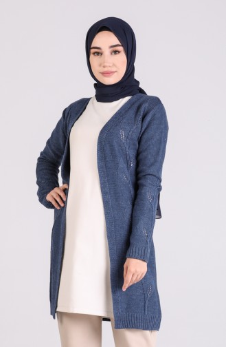 Indigo Strickjacke 1477-04