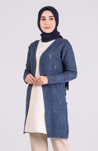 Indigo Strickjacke 1477-04