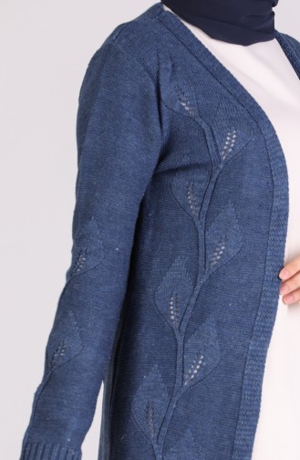 Indigo Strickjacke 1477-04