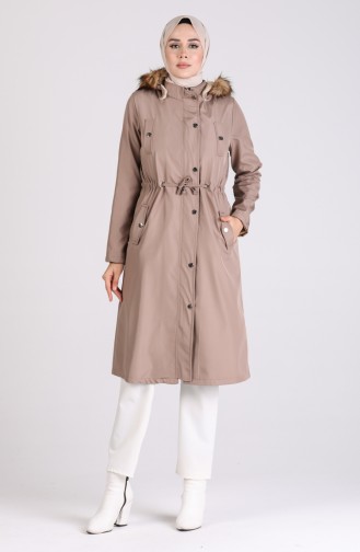 Coat with Fur Pockets 4055-01 Mink 4055-01