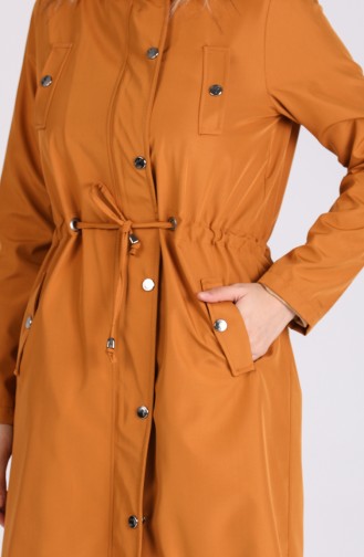 Coat with Fur Pockets 4055-02 Mustard 4055-02
