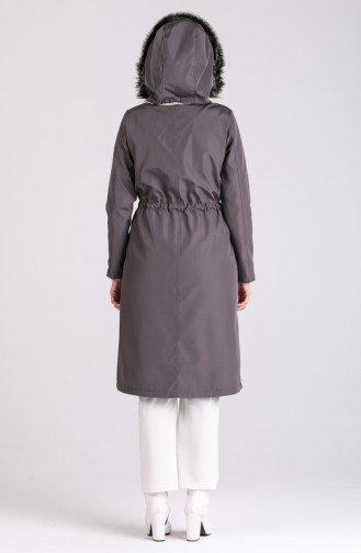 Coat with Fur Pockets 4055-04 Anthracite 4055-04