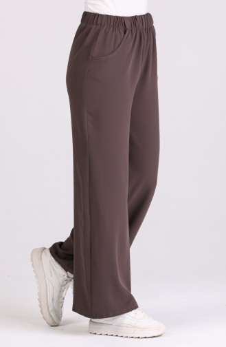 Baggy Trousers with Pockets 1005-01 Dark Brown 1005-01