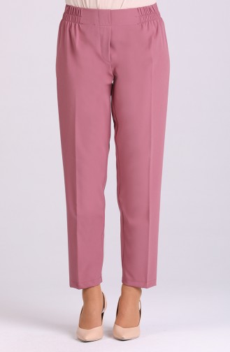 Elastic Waist Pants 2034-01 Dry Rose 2034-01