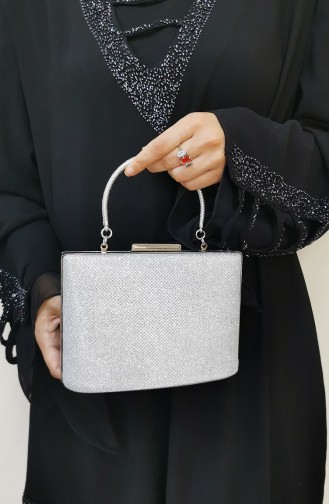 Silbergrau Portfolio Handtasche 288111-208