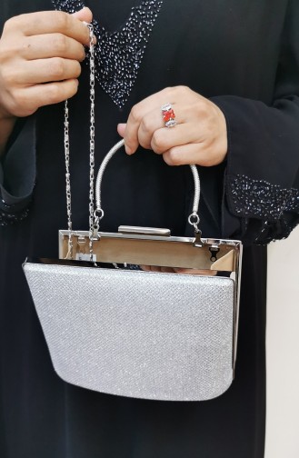 Silbergrau Portfolio Handtasche 288111-208