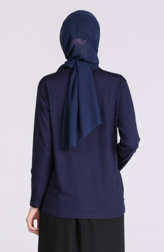 Navy Blue Blouse 0313-03