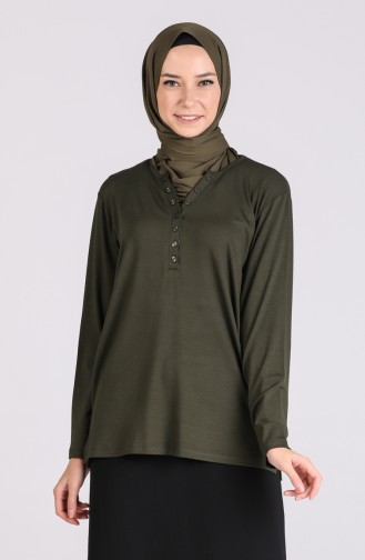 Khaki Bluse 0313-04