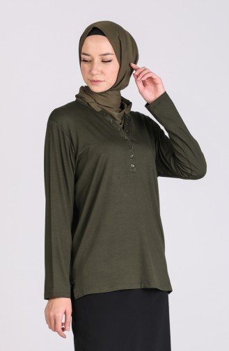 Khaki Bluse 0313-04