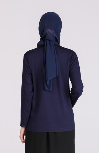 Navy Blue Blouse 0323-03