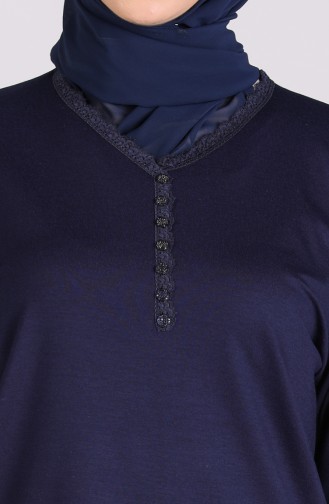 Navy Blue Blouse 0323-03