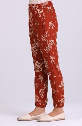 Pantalon Couleur brique 9015-03