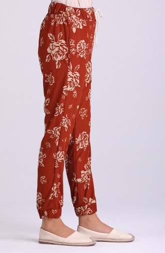 Pantalon Couleur brique 9015-03