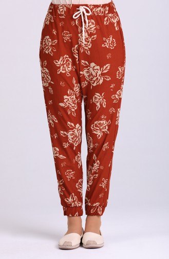 Pantalon Couleur brique 9015-03