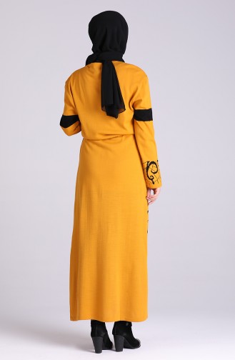 Robe Hijab Moutarde 4003-01