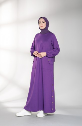 Lila Hijab Kleider 8113-02