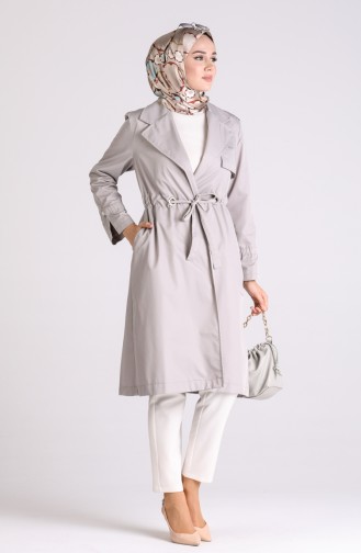 Gray Trench Coats Models 1408-07