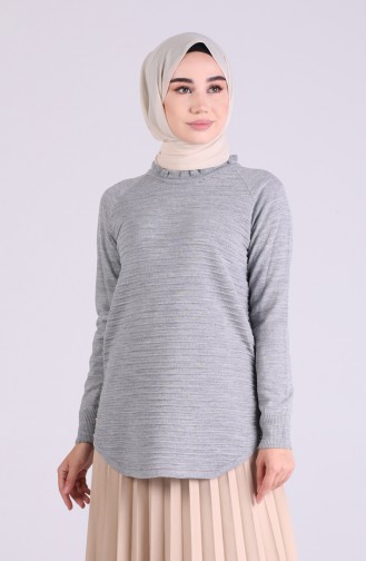 Grau Pullover 1478-08