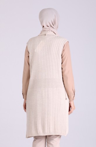 Creme Strickjacke 0804-07