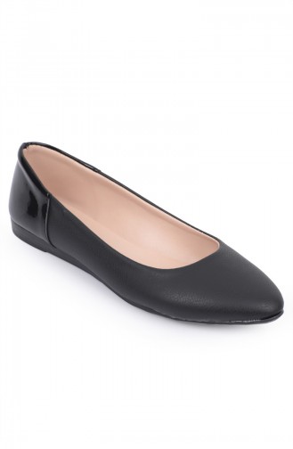 Black Woman Flat Shoe 6633-3