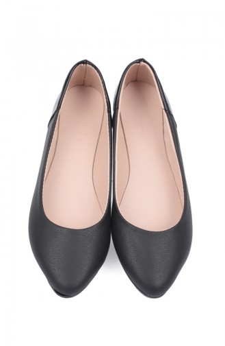 Black Woman Flat Shoe 6633-3