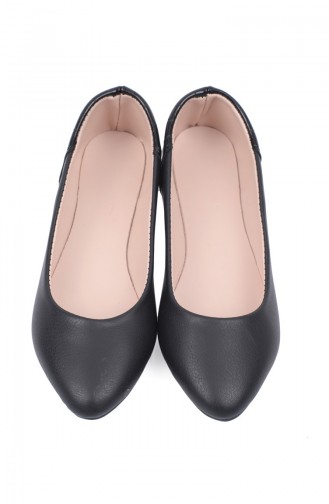 Schwarz Damen Ballerinas 6634-4