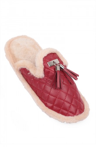 Red Women`s House Slippers 88011