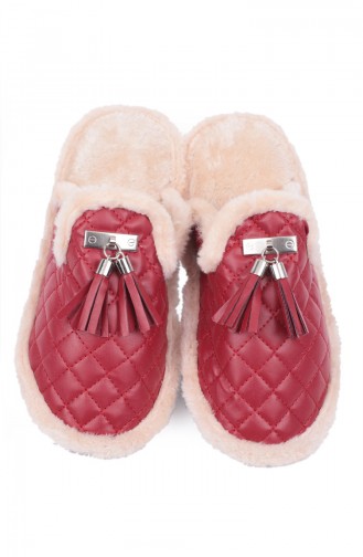 Red Women`s House Slippers 88011