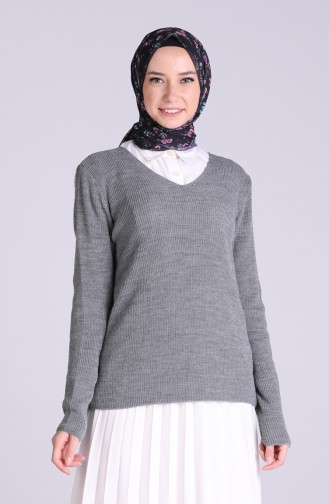 Grau Pullover 6032-02