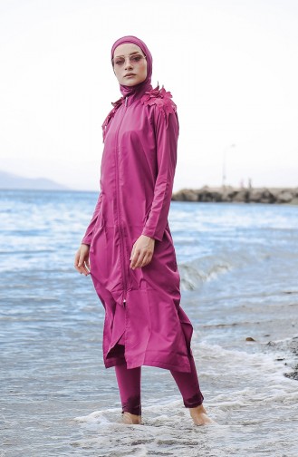 Fuchsia Hijab Badeanzug 2029-03