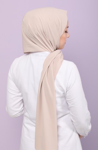 Silk Home Jorjet Düz Renk Şal 62001-28 Koyu Krem