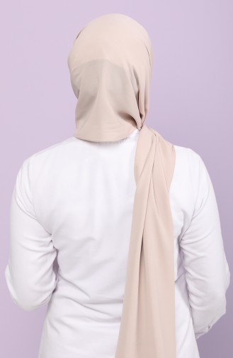 Silk Home Jorjet Düz Renk Şal 62001-28 Koyu Krem
