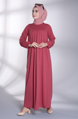 Robe Hijab Rose Pâle 8146-04