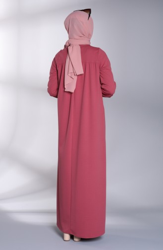 Beige-Rose Hijab Kleider 8146-04